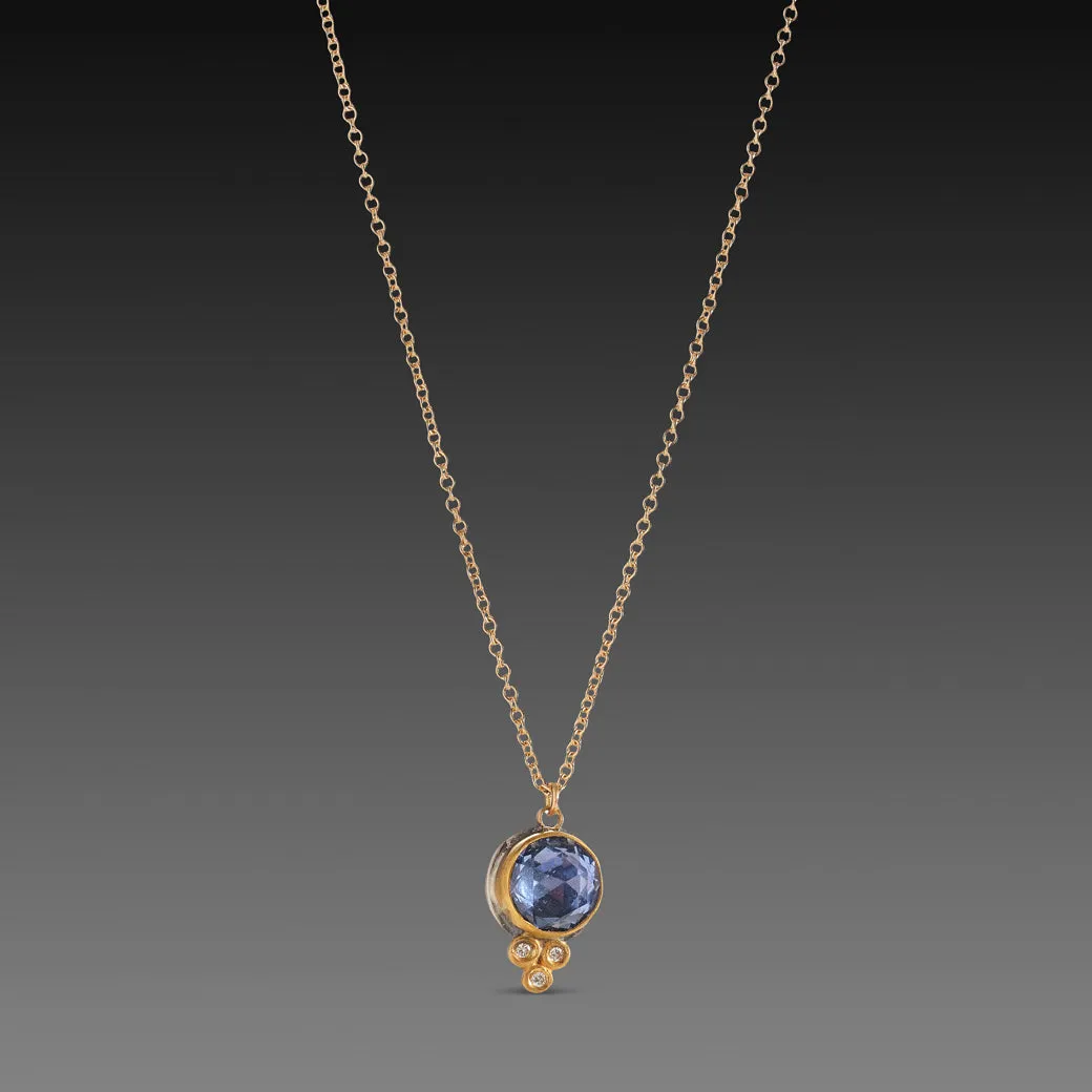 Sapphire Necklace with Diamonds